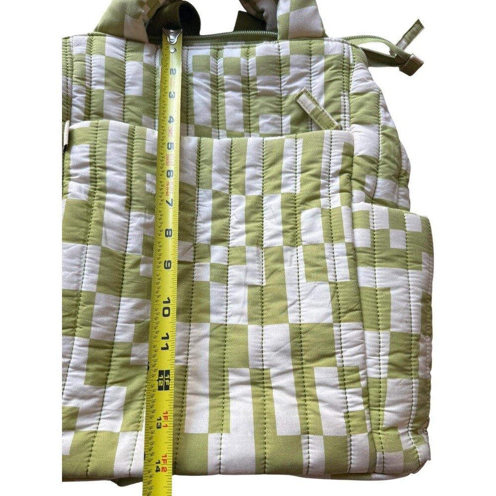 BEIS The Backpack Tote Play Date Green Check Convertible Diaper Bag - Picture 4 of 6